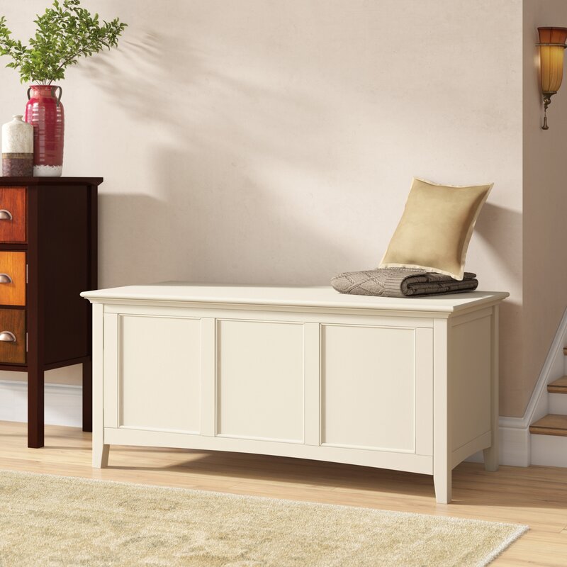 Alcott Hill® Burris Wood Flip Top Storage Bench & Reviews | Wayfair